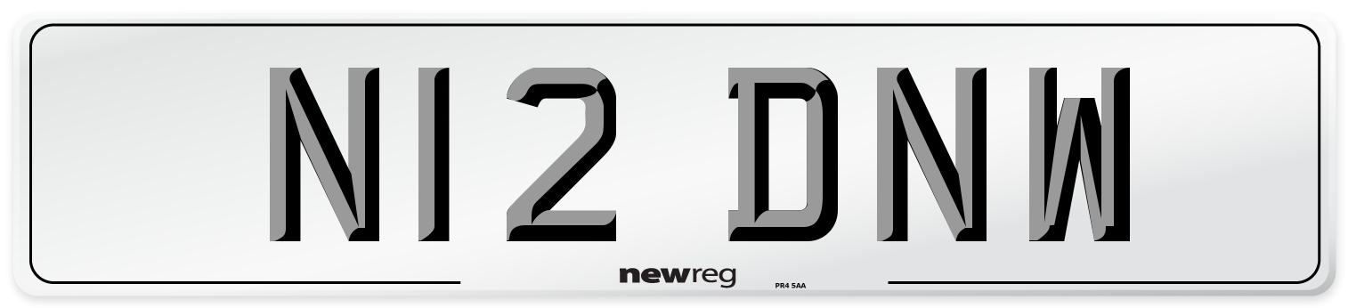 N12 DNW Number Plate from New Reg